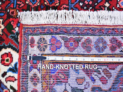 Red 3'3" x 4'7" Persian Hand knotted Wool Rug - Sku: O059932