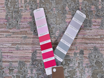 Pink 9'0" x 12'5" Modern / Contemporary Hand knotted Wool/Silk Rug - Sku: O059948