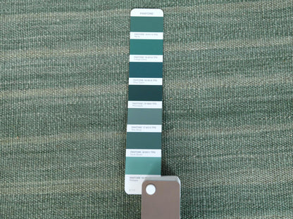Kilim Flat-Weave hand-knotted wool rug in Green & Dark Gray, 9'3" x 12'1" — SKU O060022 (view 4)