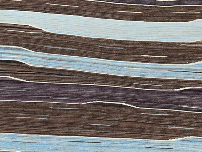 Kilim Flat-Weave hand-knotted wool rug in Brown, 6'3" x 9' — SKU O060040 (view 2)