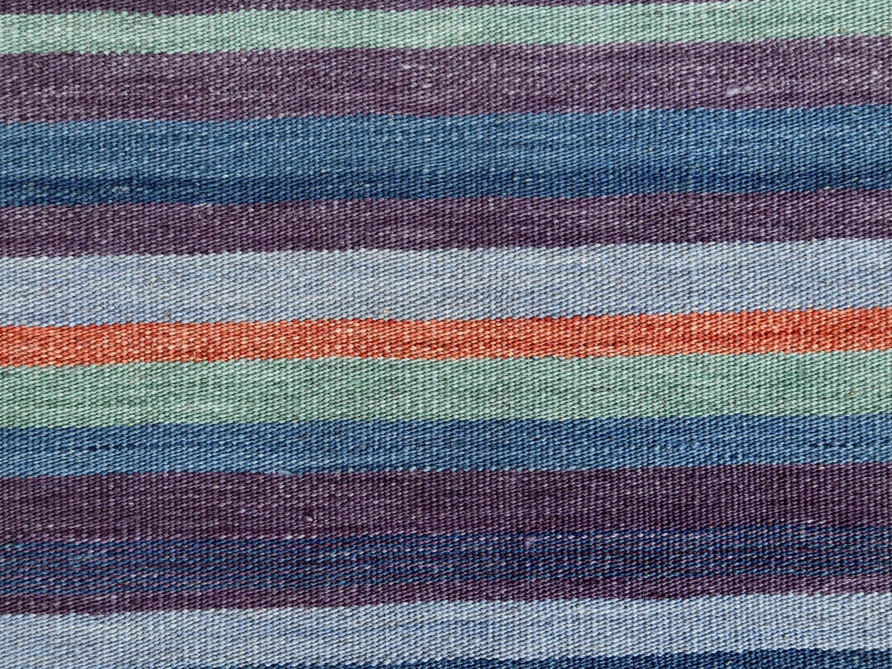 Kilim Flat-Weave hand-knotted wool rug in Green, 9'3" x 12'1" — SKU O060091 (view 2)
