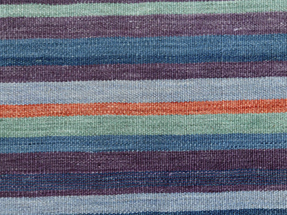 Kilim Flat-Weave hand-knotted wool rug in Green, 9'3" x 12'1" — SKU O060091 (view 2)