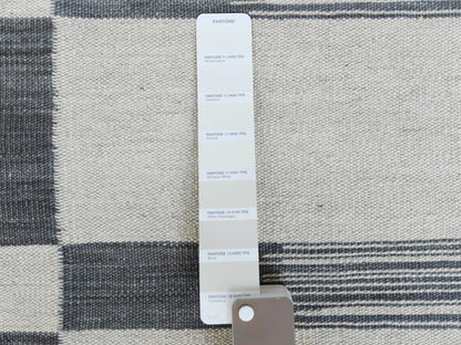 Grey 8'5" x 10'1" Flatweave / Kilim Hand woven Wool Rug - Sku: O060120