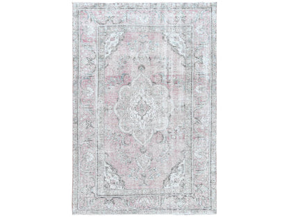 Red 6'4" x 9'6" Vintage Hand knotted Wool Rug - Sku: O060187