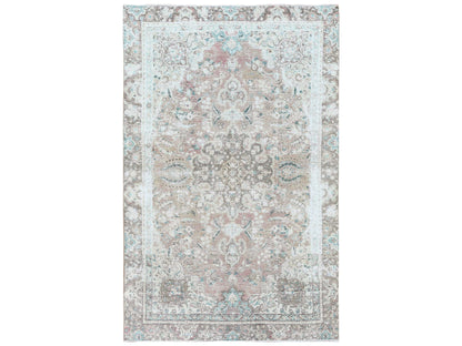 Red 5'10" x 9'5" Vintage Hand knotted Wool Rug - Sku: O060193