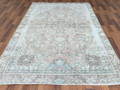 Red 5'10" x 9'5" Vintage Hand knotted Wool Rug - Sku: O060193