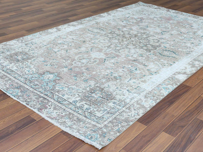 Red 5'10" x 9'5" Vintage Hand knotted Wool Rug - Sku: O060193