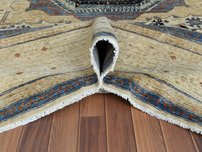 Ivory 11'9" x 14'3" Mamluk Hand knotted Wool Rug - Sku: O060282