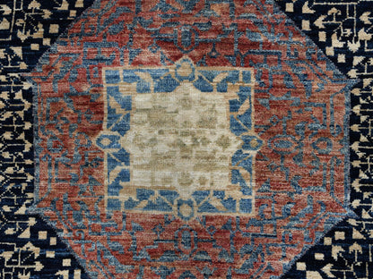 Ivory 11'9" x 14'3" Mamluk Hand knotted Wool Rug - Sku: O060282