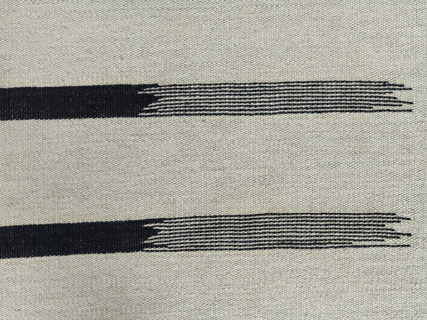 Kilim Flat-Weave hand-knotted wool rug in Black, 12' x 15'1" — SKU O060302 (view 2)