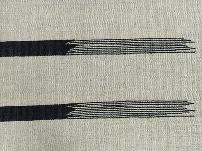 Kilim Flat-Weave hand-knotted wool rug in Black, 12' x 15'1" — SKU O060302 (view 2)