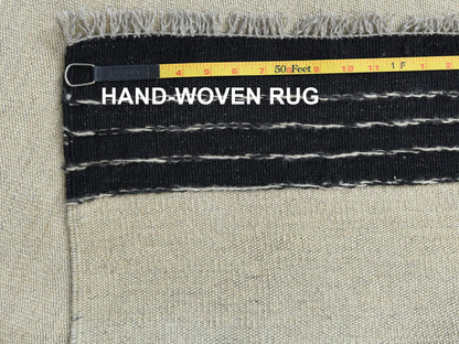 Kilim Flat-Weave hand-knotted wool rug in Black, 12' x 15'1" — SKU O060302 (view 6)