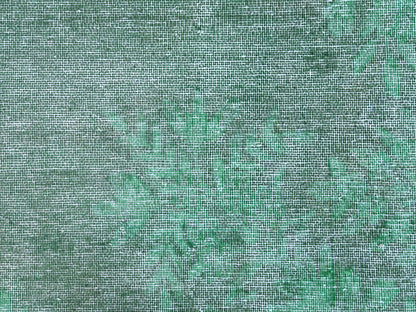 Overdyed 9'7" x 12'5" Vintage Hand knotted Wool Rug - Sku: O060305