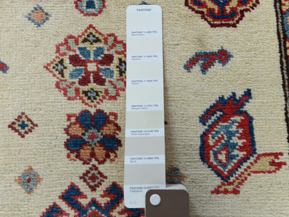 Ivory 2'8" x 9'8" Kazak Hand knotted Wool Rug - Sku: O060725