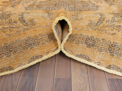 Orange 6'1" x 9'6" Vintage Hand knotted Wool Rug - Sku: O060907