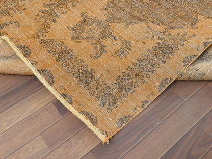 Orange 6'1" x 9'6" Vintage Hand knotted Wool Rug - Sku: O060907