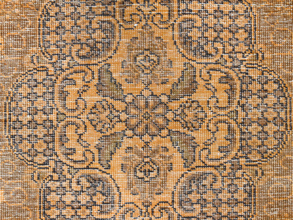 Orange 6'1" x 9'6" Vintage Hand knotted Wool Rug - Sku: O060907