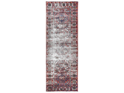 Red 3'2" x 9'5" Vintage Hand knotted Wool Rug - Sku: O060946