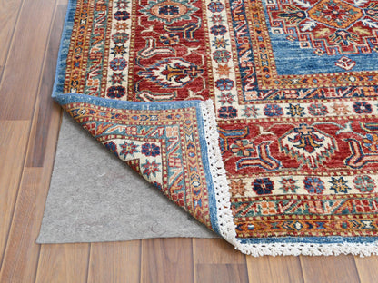 Blue 9'2" x 11'10" Kazak Hand knotted Wool Rug - Sku: O061147