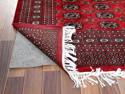 Red 5'1" x 7'6" Tribal Hand knotted Wool Rug - Sku: O061379