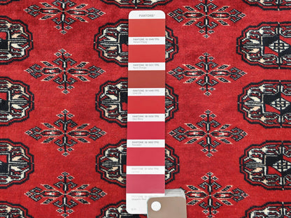 Red 5'1" x 7'6" Tribal Hand knotted Wool Rug - Sku: O061379