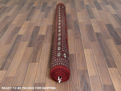 Red 5'1" x 7'6" Tribal Hand knotted Wool Rug - Sku: O061379
