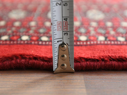 Red 5'1" x 7'6" Tribal Hand knotted Wool Rug - Sku: O061379