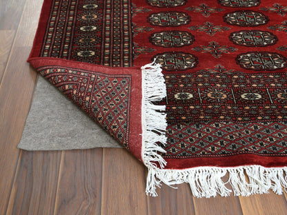 Red 5'1" x 7'9" Tribal Hand knotted Wool Rug - Sku: O061380