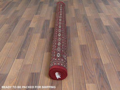 Red 5'1" x 7'9" Tribal Hand knotted Wool Rug - Sku: O061380
