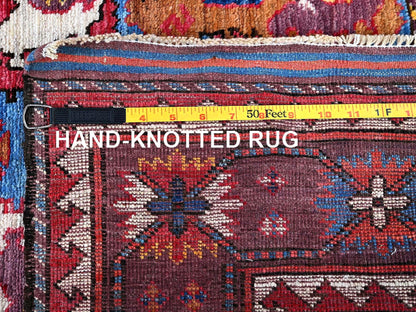 Blue 4'3" x 5'8" Kazak Hand knotted Wool Rug - Sku: O0613