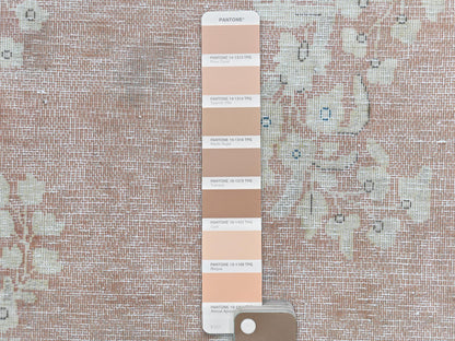 Kerman Vintage hand-knotted worn wool rug in Brown & Blue, 9'8" x 12'7" — SKU O061404 (view 7)