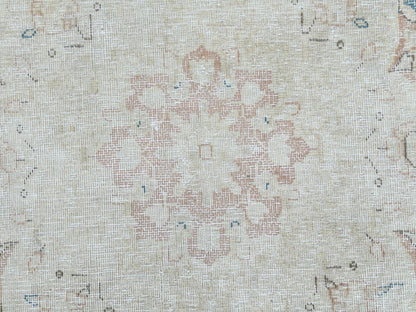 Kerman Vintage hand-knotted worn wool rug in Brown & Blue, 9'8" x 12'7" — SKU O061404 (view 8)