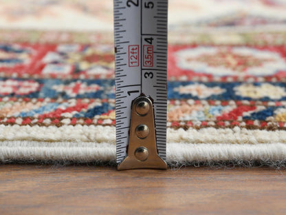 Ivory 2'7" x 10'0" Kazak Hand knotted Wool Rug - Sku: O061450