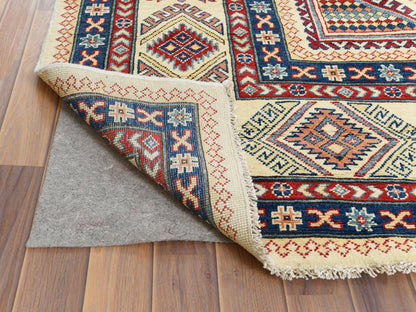 Ivory 9'1" x 11'7" Kazak Hand knotted Wool Rug - Sku: O061532