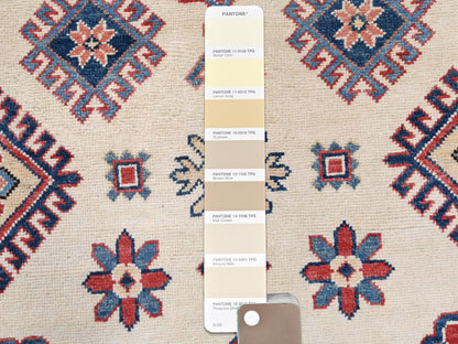Ivory 9'10" x 13'8" Kazak Hand knotted Wool Rug - Sku: O061536