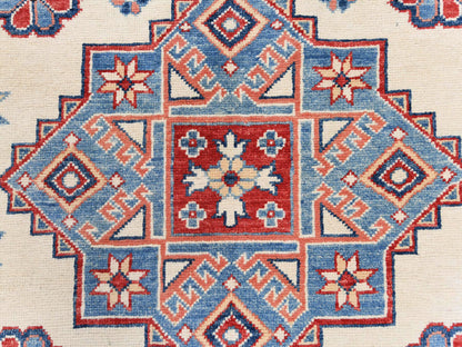 Ivory 9'10" x 13'8" Kazak Hand knotted Wool Rug - Sku: O061536