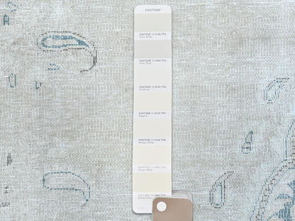 Ivory 8'3" x 11'1" Vintage Hand knotted Wool Rug - Sku: O061708