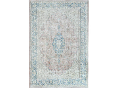 Red 7'0" x 10'4" Vintage Hand knotted Wool Rug - Sku: O061719