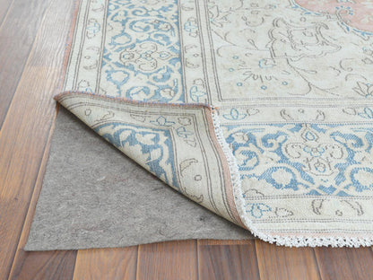Red 7'0" x 10'4" Vintage Hand knotted Wool Rug - Sku: O061719