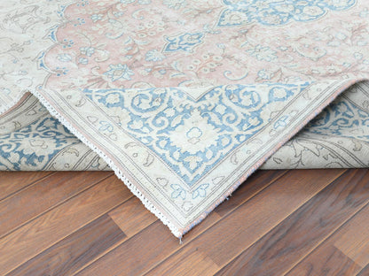 Red 7'0" x 10'4" Vintage Hand knotted Wool Rug - Sku: O061719