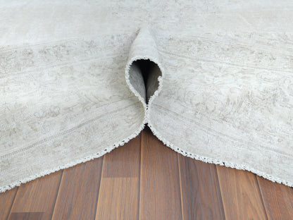 Beige 7'6" x 12'10" Vintage Hand knotted Wool Rug - Sku: O061724