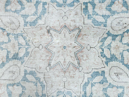 Kerman Vintage hand-knotted worn wool rug in Brown & Almond Brown, 10'1" x 14'2" — SKU O061725 (view 8)