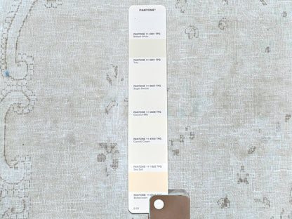 Ivory 8'8" x 12'0" Vintage Hand knotted Wool Rug - Sku: O061734