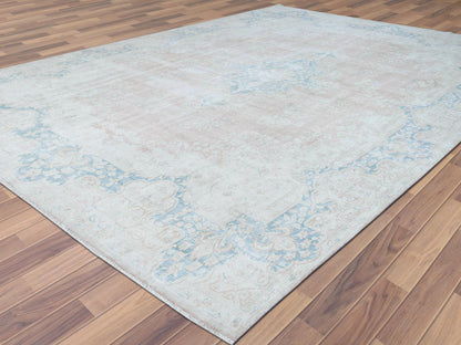 Pink 9'9" x 13'3" Vintage Hand knotted Wool Rug - Sku: O061735