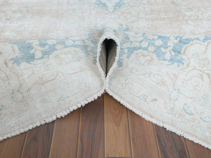 Pink 9'9" x 13'3" Vintage Hand knotted Wool Rug - Sku: O061735