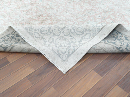 Ivory 9'8" x 12'10" Vintage Hand knotted Wool Rug - Sku: O061795