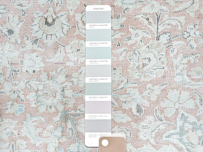Ivory 9'8" x 12'10" Vintage Hand knotted Wool Rug - Sku: O061795