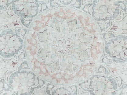 Ivory 9'8" x 12'10" Vintage Hand knotted Wool Rug - Sku: O061795