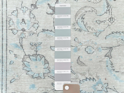 Ivory 6'6" x 9'7" Vintage Hand knotted Wool Rug - Sku: O061799