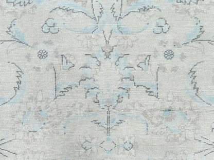 Ivory 6'6" x 9'7" Vintage Hand knotted Wool Rug - Sku: O061799